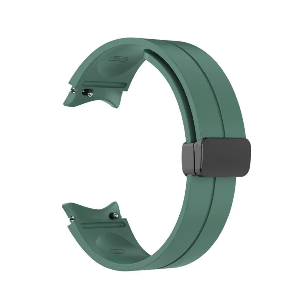Silicone Magnetic Buckle Strap For Samsung Galaxy Watch 7 FE 5 Pro 40/44mm 45mm Band Watch 6 Classic 43 47mm Sport Watchband