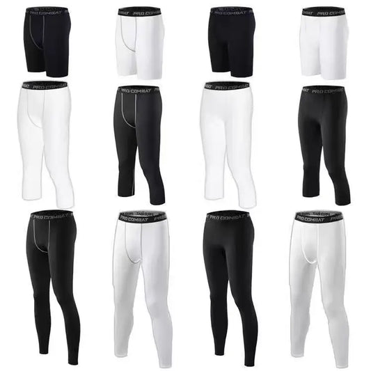 Mens Compression Pants Shaperwear Tights Cool Dry Leggings Sports Baselayer Running Athletic Workout Underwear Active Shorts