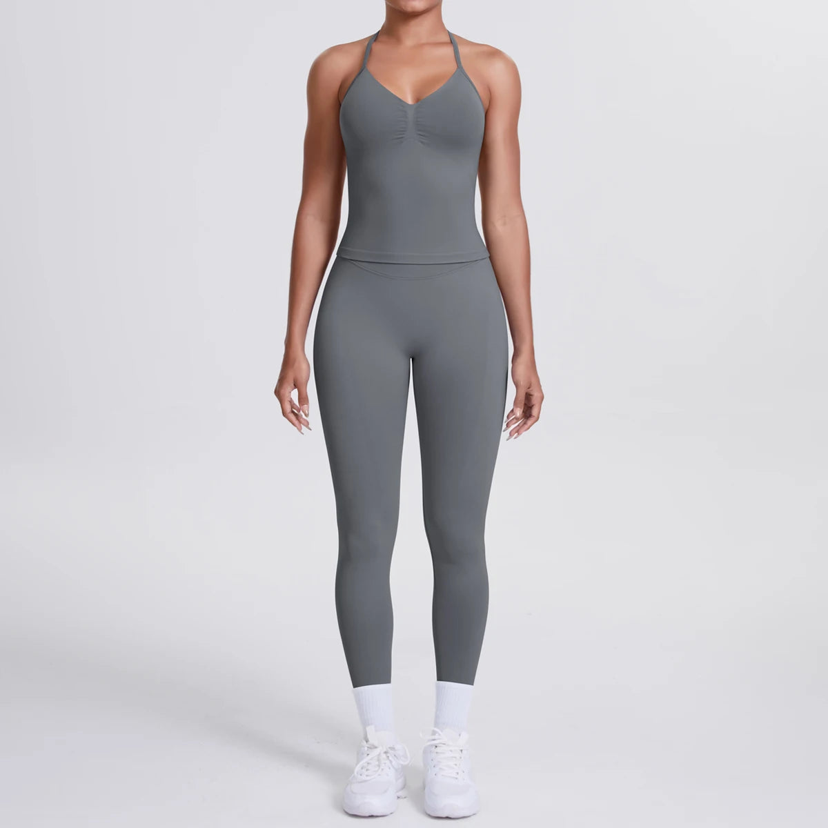 2 Piece Yoga Clothes Women Tracksuit Athletic Wear Pilates Fitness Suit Gym Workout Push Up Clothes Sports Bra Leggings Suit