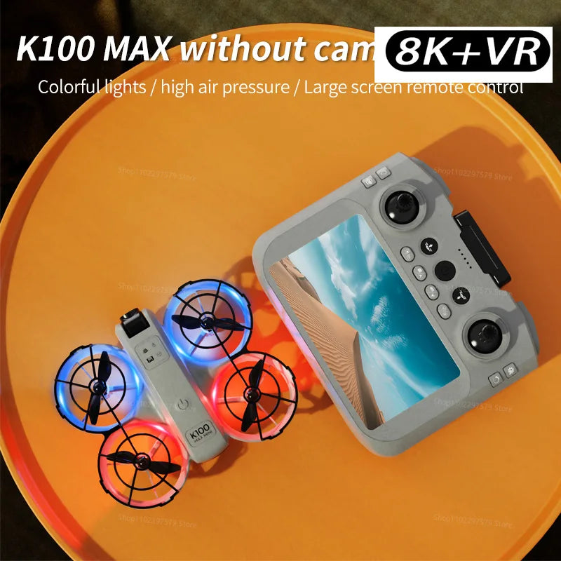 8K HD K100 MAX UAV Toy GPS Drones Large Screen Camera 5KM Range HD Dual Cameras Obstacle Avoidance Photography Quadcopter Gifts