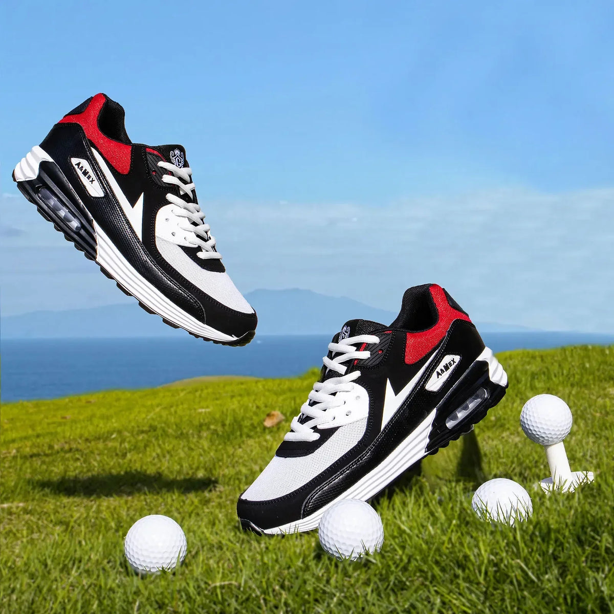 Men's Performance Air-Cushion Running Sneakers – Breathable Athletic Sneakers for Training, Tennis, and Basketball