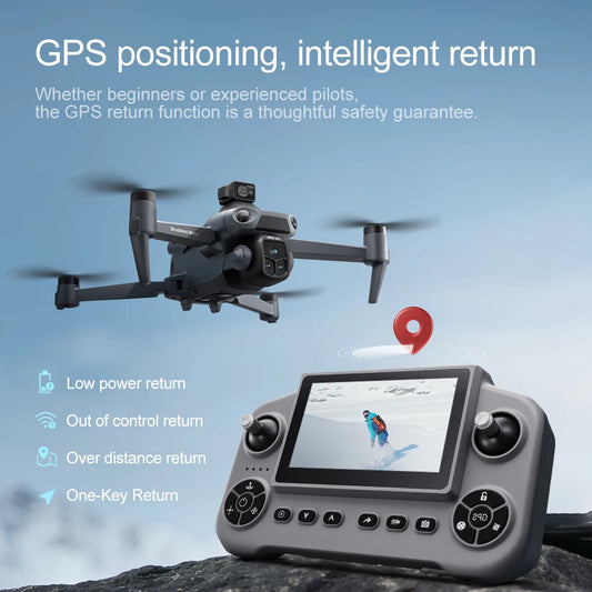 Original V918 Max Professional GPS Drone: Foldable Quadcopter with 4K HD Camera, Brushless Motor, Laser Obstacle Avoidance, and Aerial Photography Mode