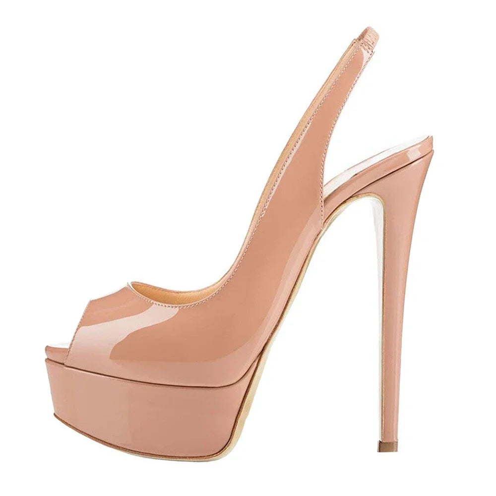 Women Platform High Heels Sexy Open Toe Sandals Shoes
