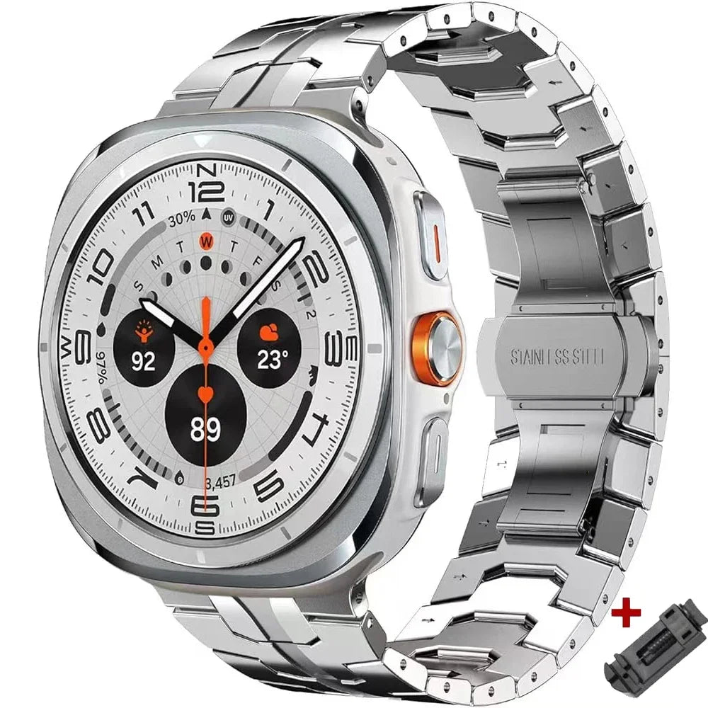 Titanium Band for Samsung Galaxy Watch Ultra 47mm Men Bracelet Luxury Metal Strap for samsung 7 ultra Galaxy Ultra 47MM Correa