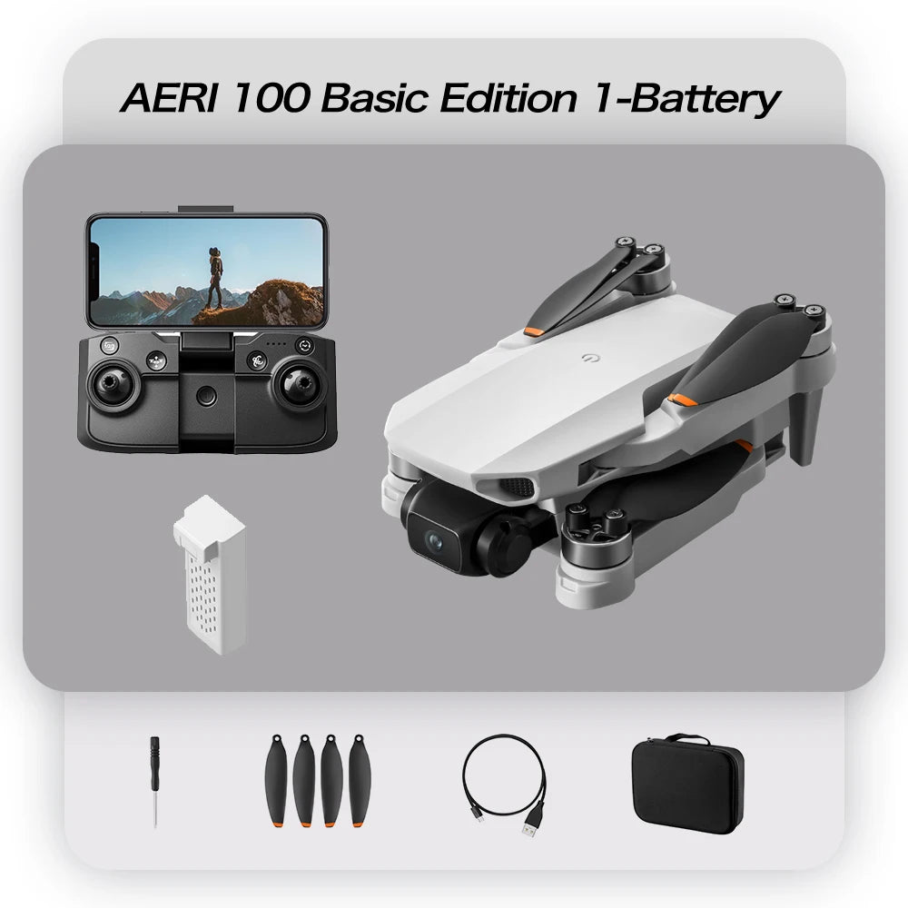 NEW Aeri100 VR Drone 8K 1080P HD Camera 1:1 Scale Aerodynamic Design Remote Control Brushless 360° Obstacle Avoidance Flying Toy