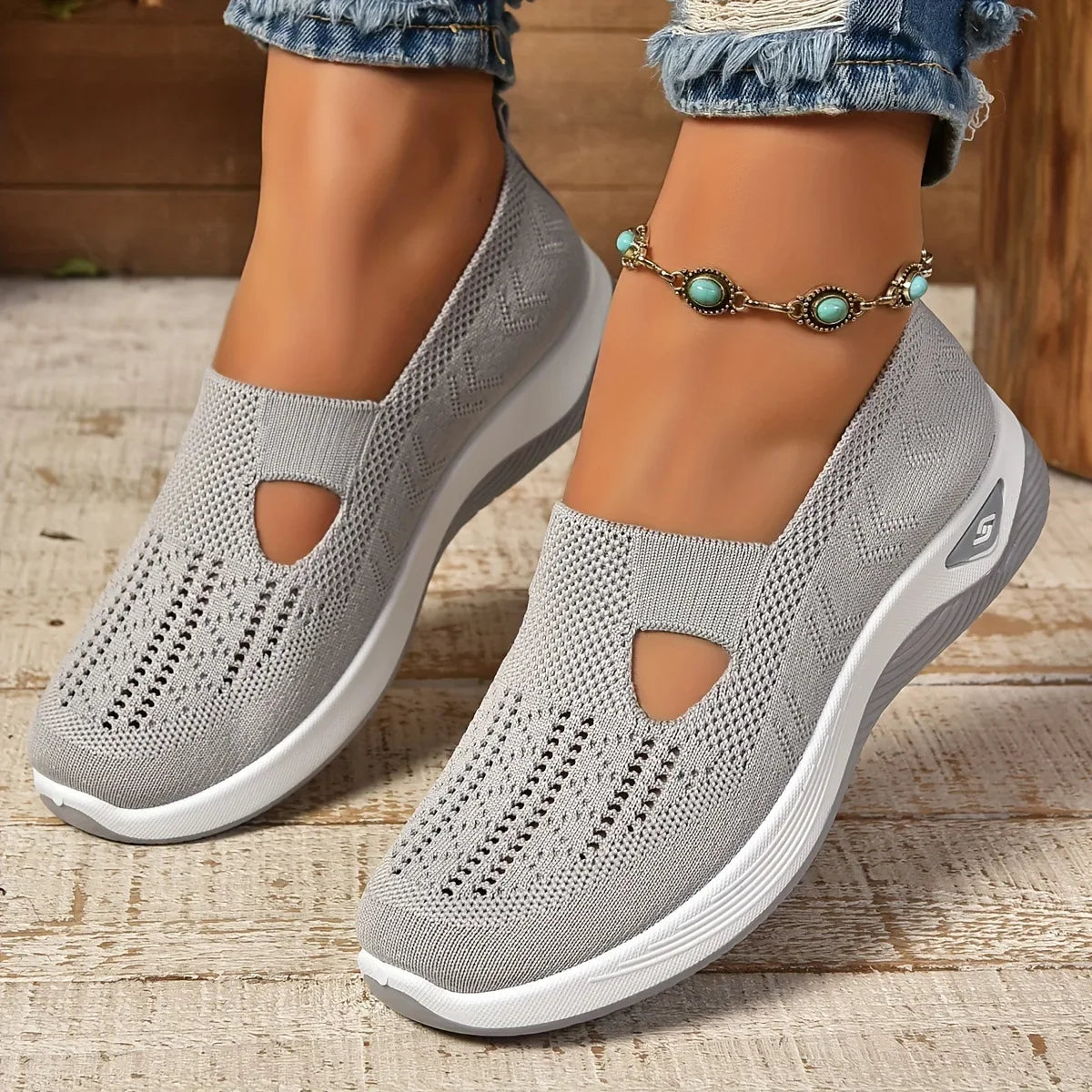 The Premium Orthopedic Women's Slip-On Sneaker – Ultra-Lightweight, Breathable Mesh Construction, and Non-Slip Soft Soles for Ultimate Summer Walking Comfort