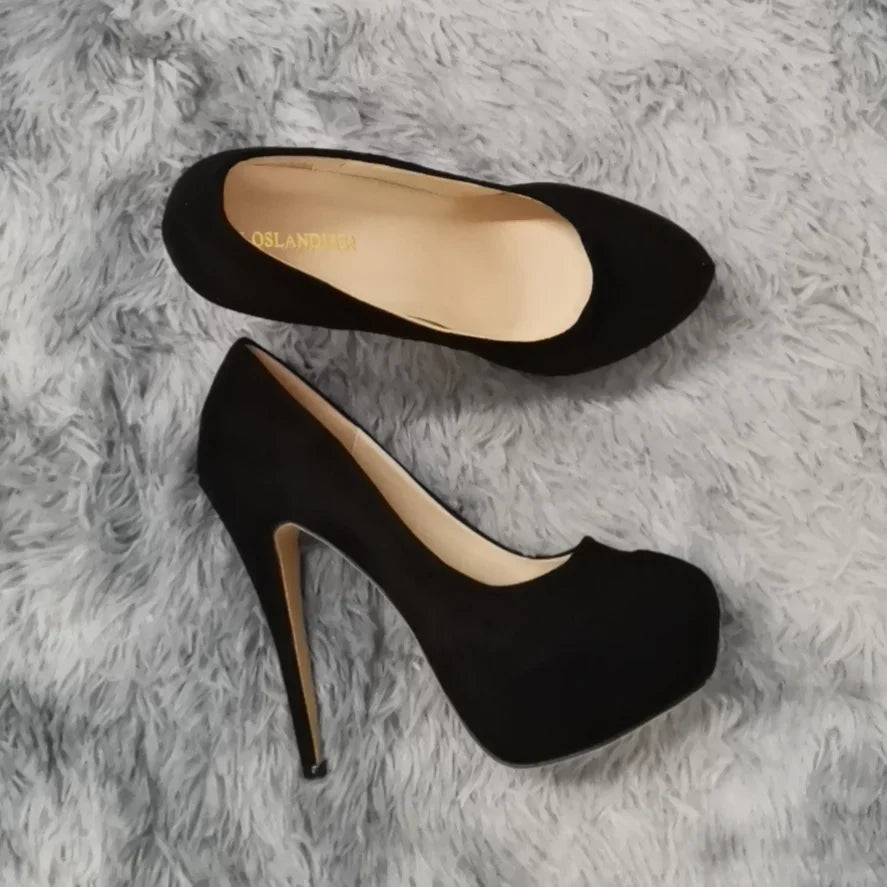 Women Pumps Stilettos Sexy Super High Heels Female Round Toes Platform Thin Heels Shoes