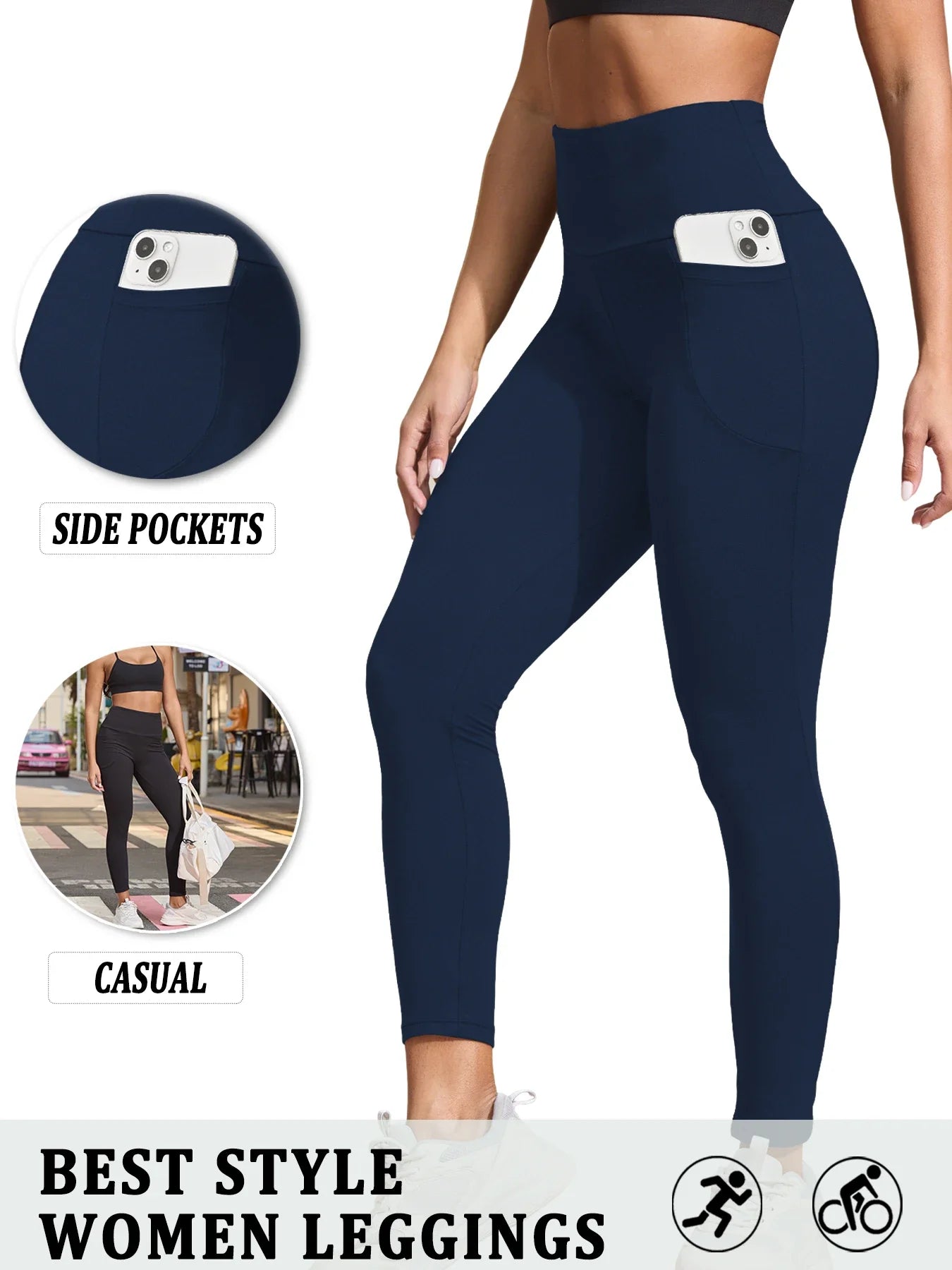 High Waisted Absorbent Leggings with Pocket
