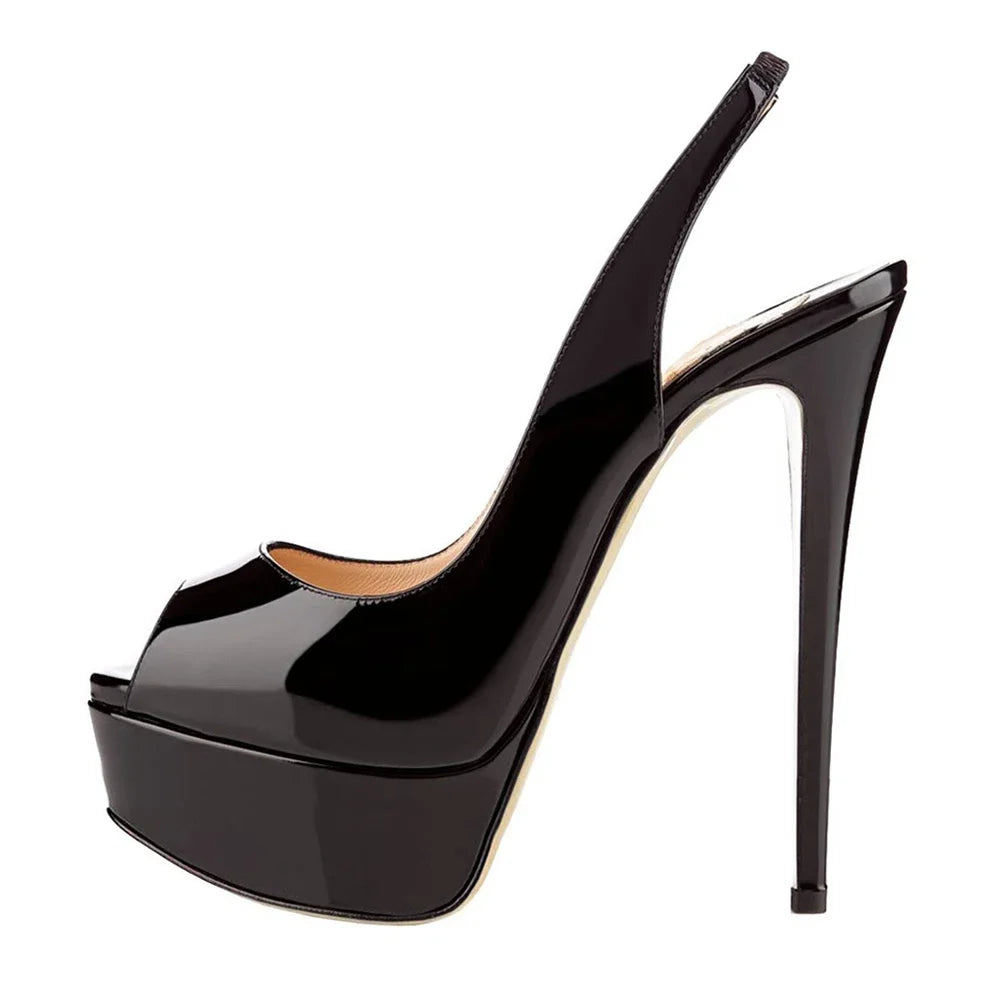 Women Platform High Heels Sexy Open Toe Sandals Shoes