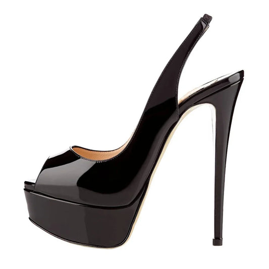 Women Platform High Heels Sexy Open Toe Sandals Shoes