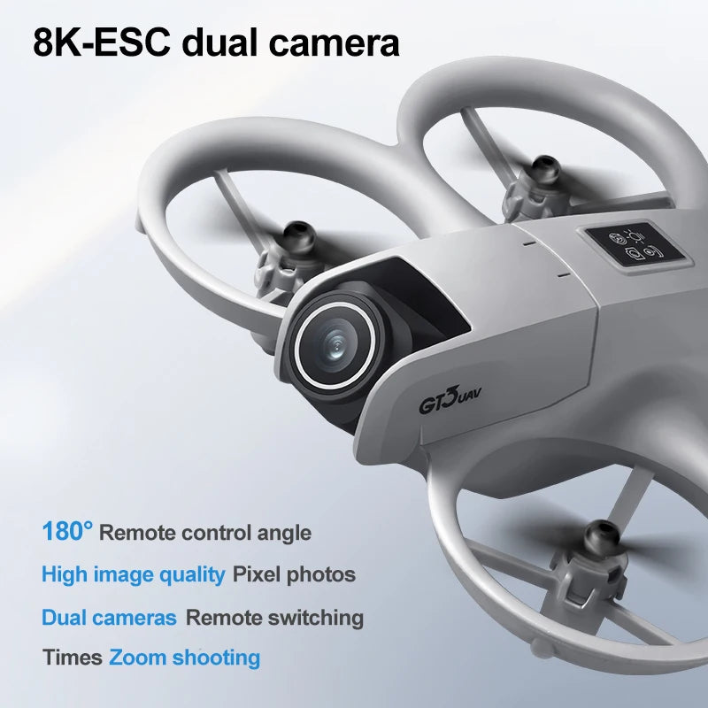 GT3 RC Drone 8K 5G Professional HD Aerial Photography Obstacle Avoidance Remote Control Aircraft Dual Camera Quadcopter Toy