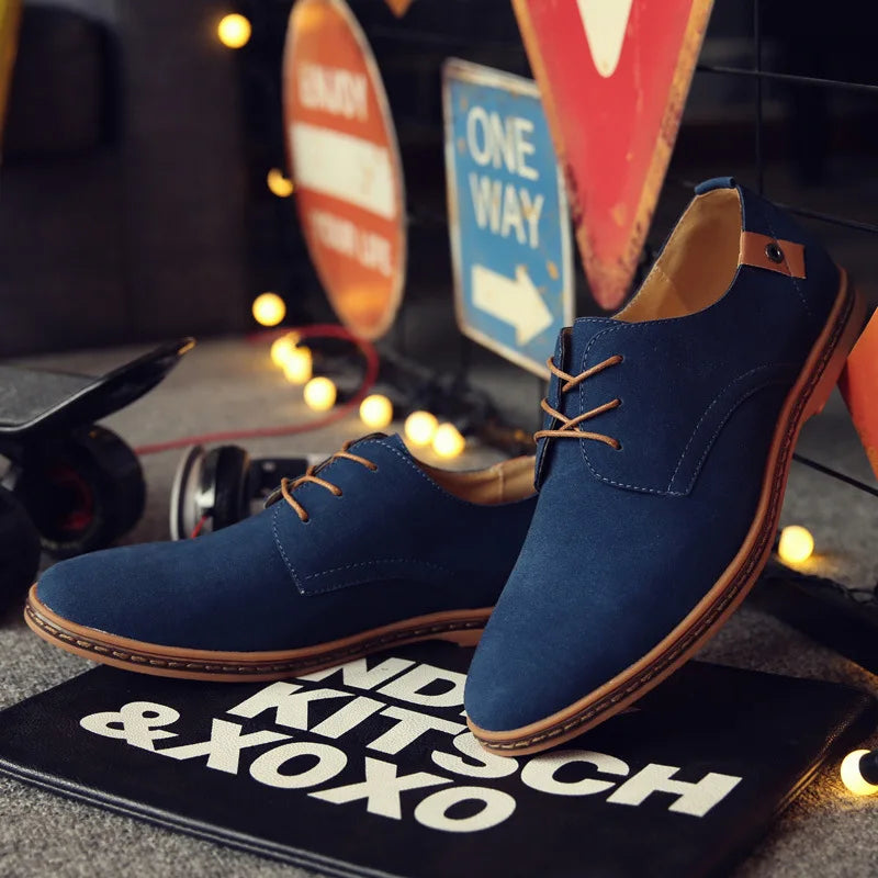 2026 New Leather Shoes for Men Luxury Men's Oxford Shoes High Quality Suede Leather Mens Business Casual Shoes Zapatos De Hombre