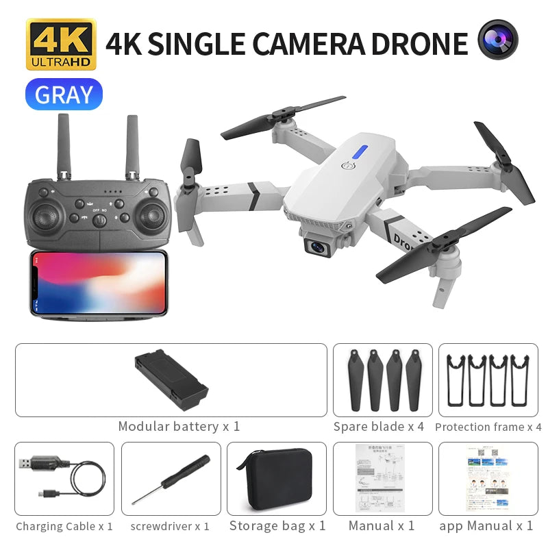 New Drone 2.4G RC Quadcopter Drone 5G FPV WiFi Easy Foldable With Mod Altitude Resistance NO Camera Wide-angle Shooting Boy Toy