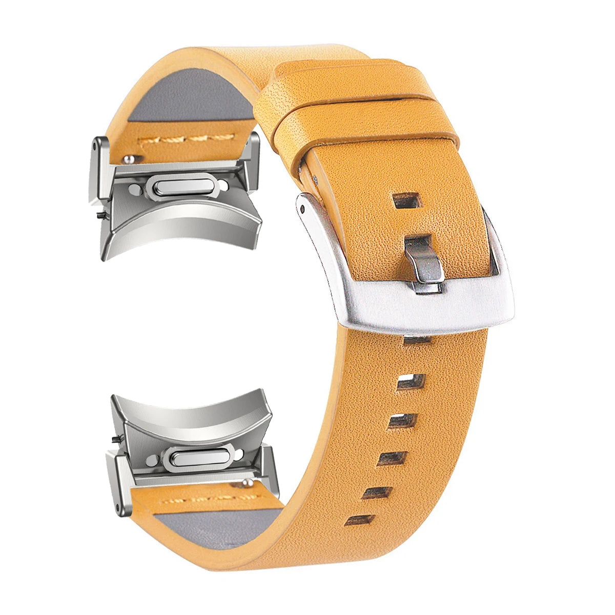 No Gaps Leather Band for Samsuang Galaxy Watch 6 5 4 40 44mm Quick fit Magnetic Buckle Strap for Galaxy Watch6 4 classic 43 47mm