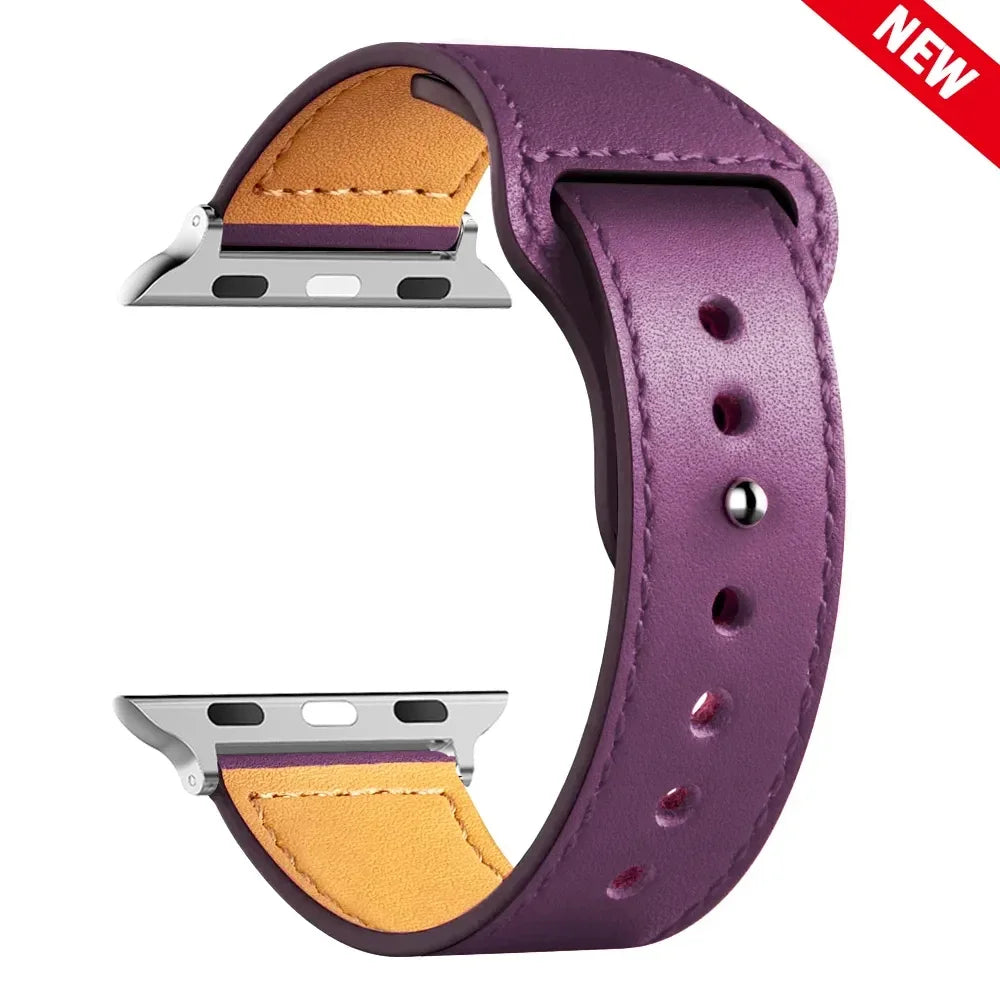 Leather Bands For Apple watch strap Ultra 49mm 46MM 44mm 40mm 38mm/42mm sport bracelet iWatch series 10 9 8 7 3 5 6 se 41mm/45mm