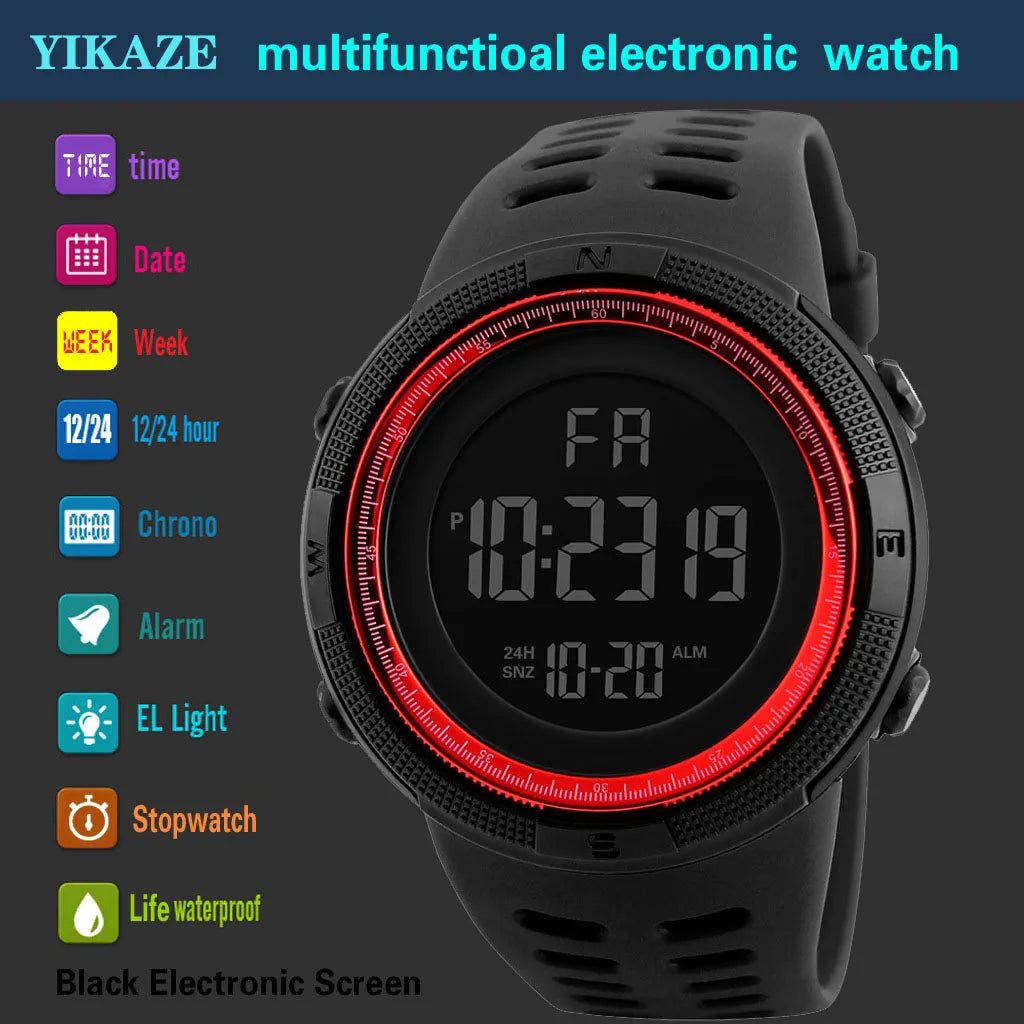 Electronic Watch For Men's Military Sports Watches Luminous Multifunction LED Digital Wristwatch for Man Kids Boy Student Teen