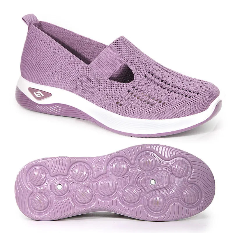 The Premium Orthopedic Women's Slip-On Sneaker – Ultra-Lightweight, Breathable Mesh Construction, and Non-Slip Soft Soles for Ultimate Summer Walking Comfort