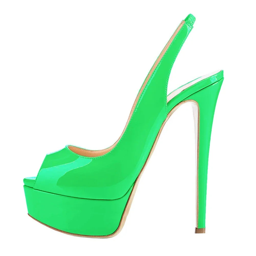 Women Platform High Heels Sexy Open Toe Sandals Shoes