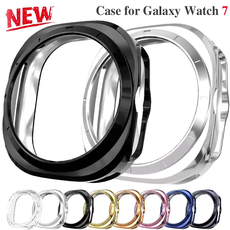Case for Samsung Galaxy Watch 7 Ultra 47mm Smartwatch Cover Soft TPU Bumper Protective Shell for Galaxy 7 Ultra 47mm Accessories
