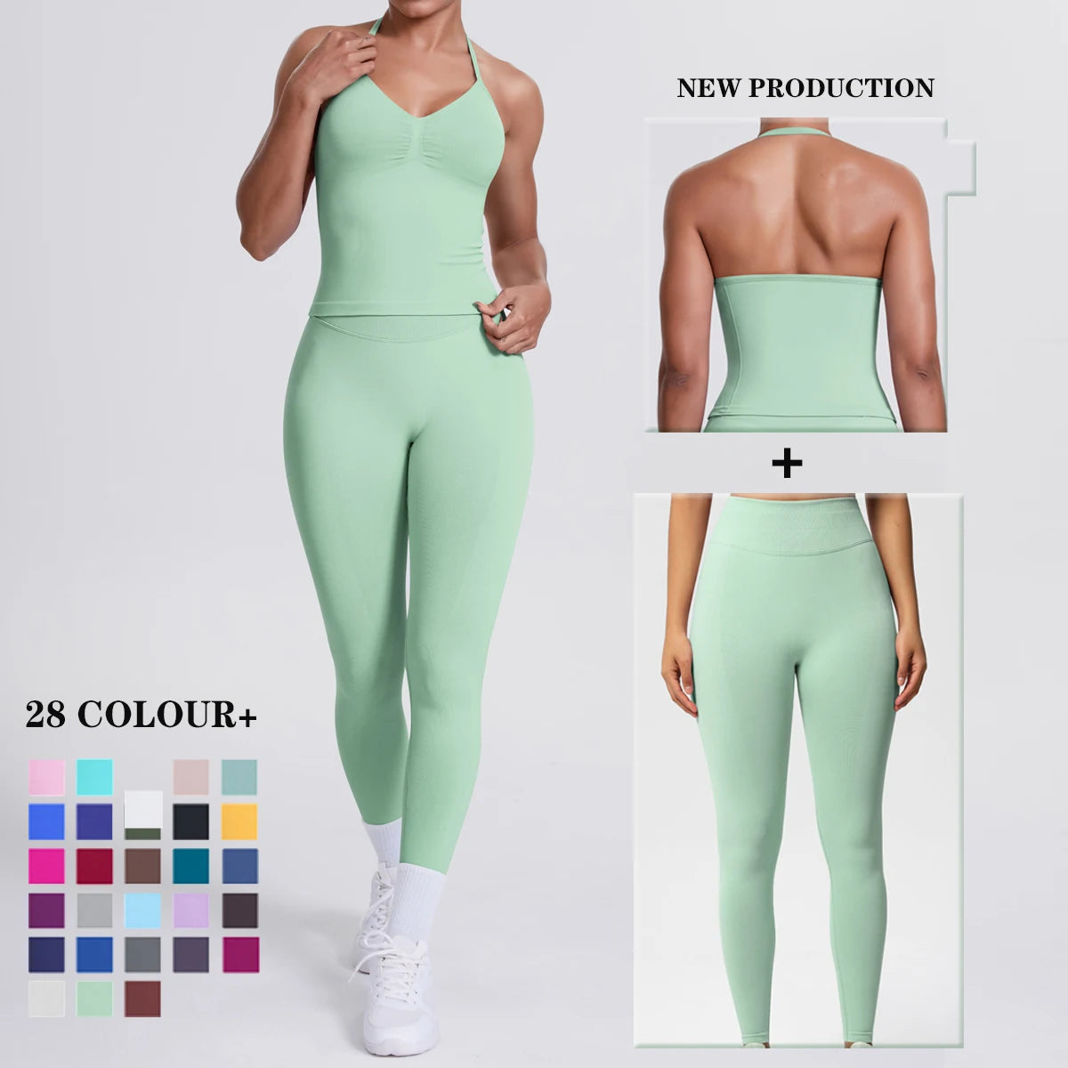 2 Piece Yoga Clothes Women Tracksuit Athletic Wear Pilates Fitness Suit Gym Workout Push Up Clothes Sports Bra Leggings Suit