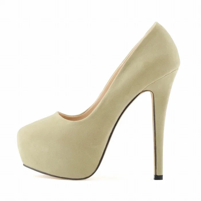 Women Pumps Stilettos Sexy Super High Heels Female Round Toes Platform Thin Heels Shoes