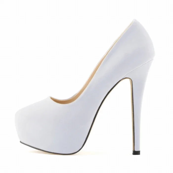 Women Pumps Stilettos Sexy Super High Heels Female Round Toes Platform Thin Heels Shoes