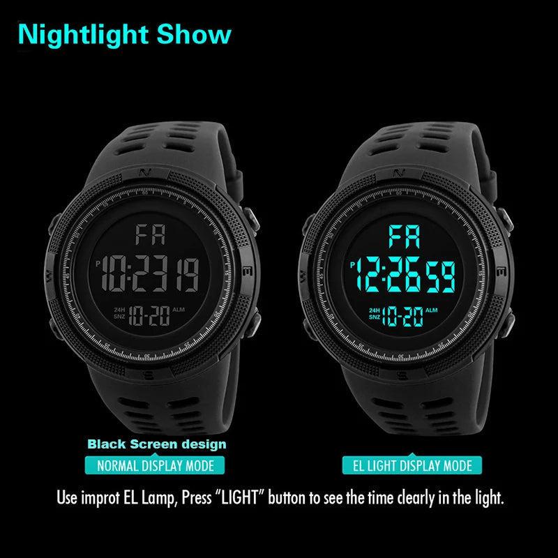 Electronic Watch For Men's Military Sports Watches Luminous Multifunction LED Digital Wristwatch for Man Kids Boy Student Teen