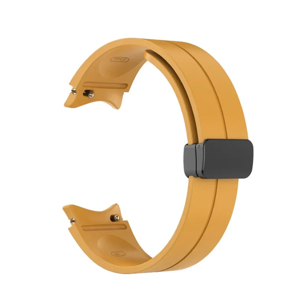 Silicone Magnetic Buckle Strap For Samsung Galaxy Watch 7 FE 5 Pro 40/44mm 45mm Band Watch 6 Classic 43 47mm Sport Watchband