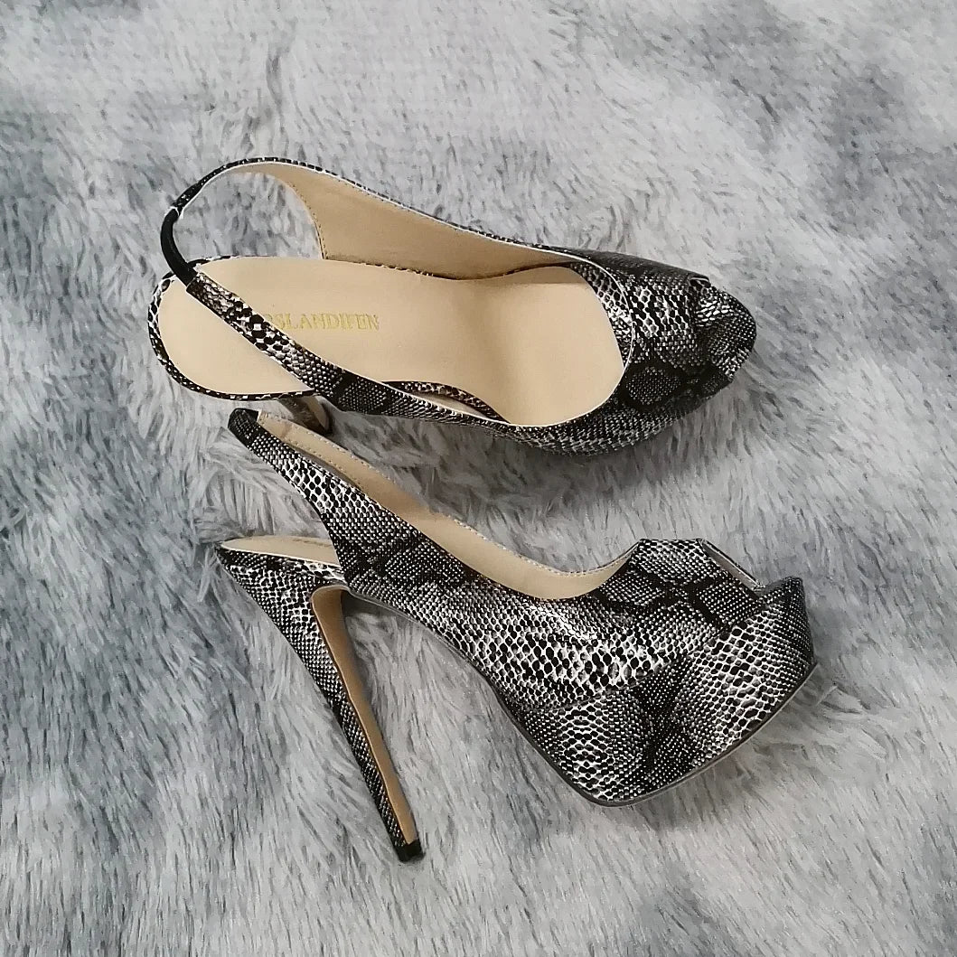 Women Platform High Heels Sexy Open Toe Sandals Shoes