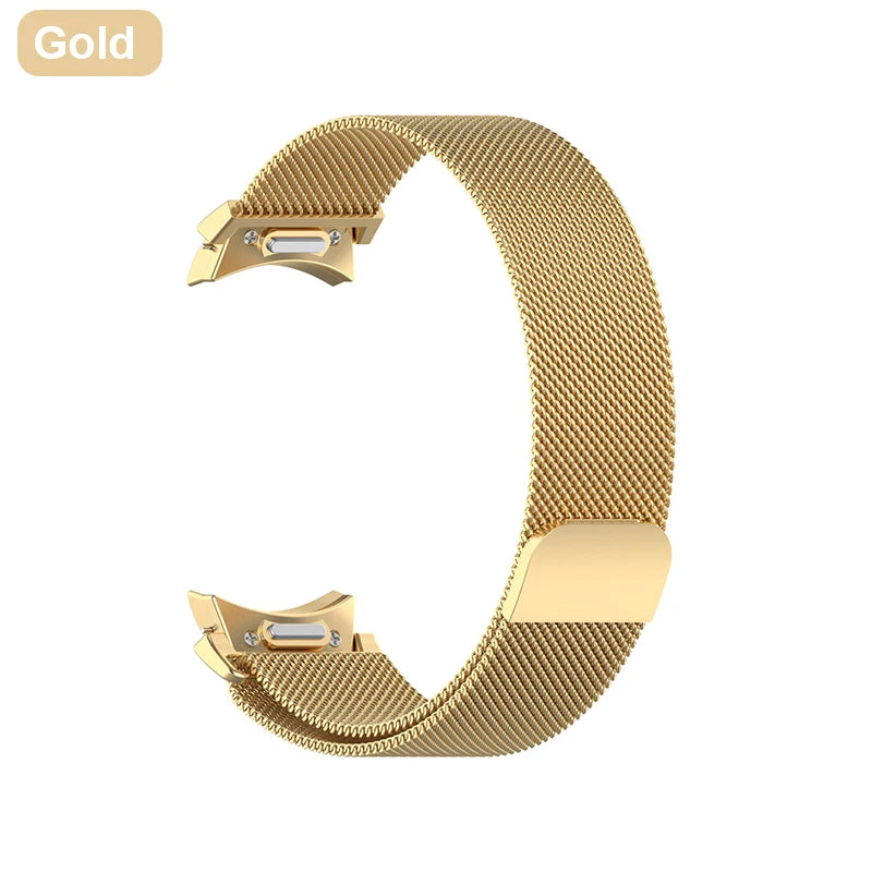 Metal Strap For Samsung Galaxy Watch 5 6 7 40mm 44mm Band With Screen Protector Hard Case Magnetic Loop Quick Install Bracelet