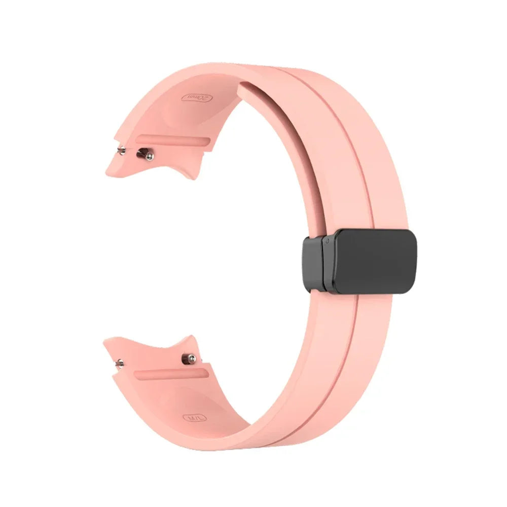 Silicone Magnetic Buckle Strap For Samsung Galaxy Watch 7 FE 5 Pro 40/44mm 45mm Band Watch 6 Classic 43 47mm Sport Watchband