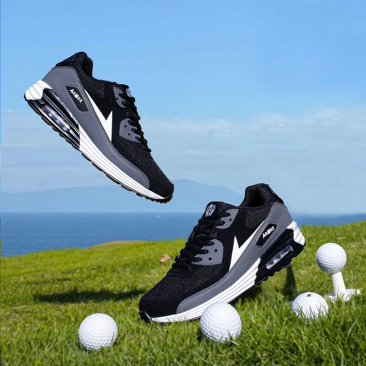 Men's Performance Air-Cushion Running Sneakers – Breathable Athletic Sneakers for Training, Tennis, and Basketball