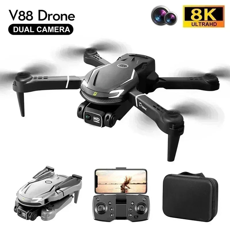 Drone V88 8K 5G Professional HD Dual Camera Aerial Photography 15000M Remote Control Aircraft Folding Quadcopter 2026 New