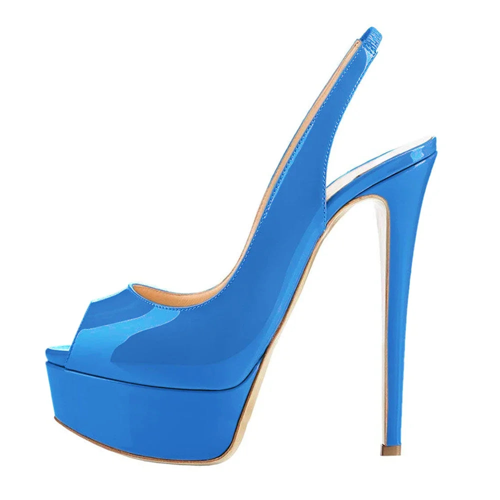 Women Platform High Heels Sexy Open Toe Sandals Shoes