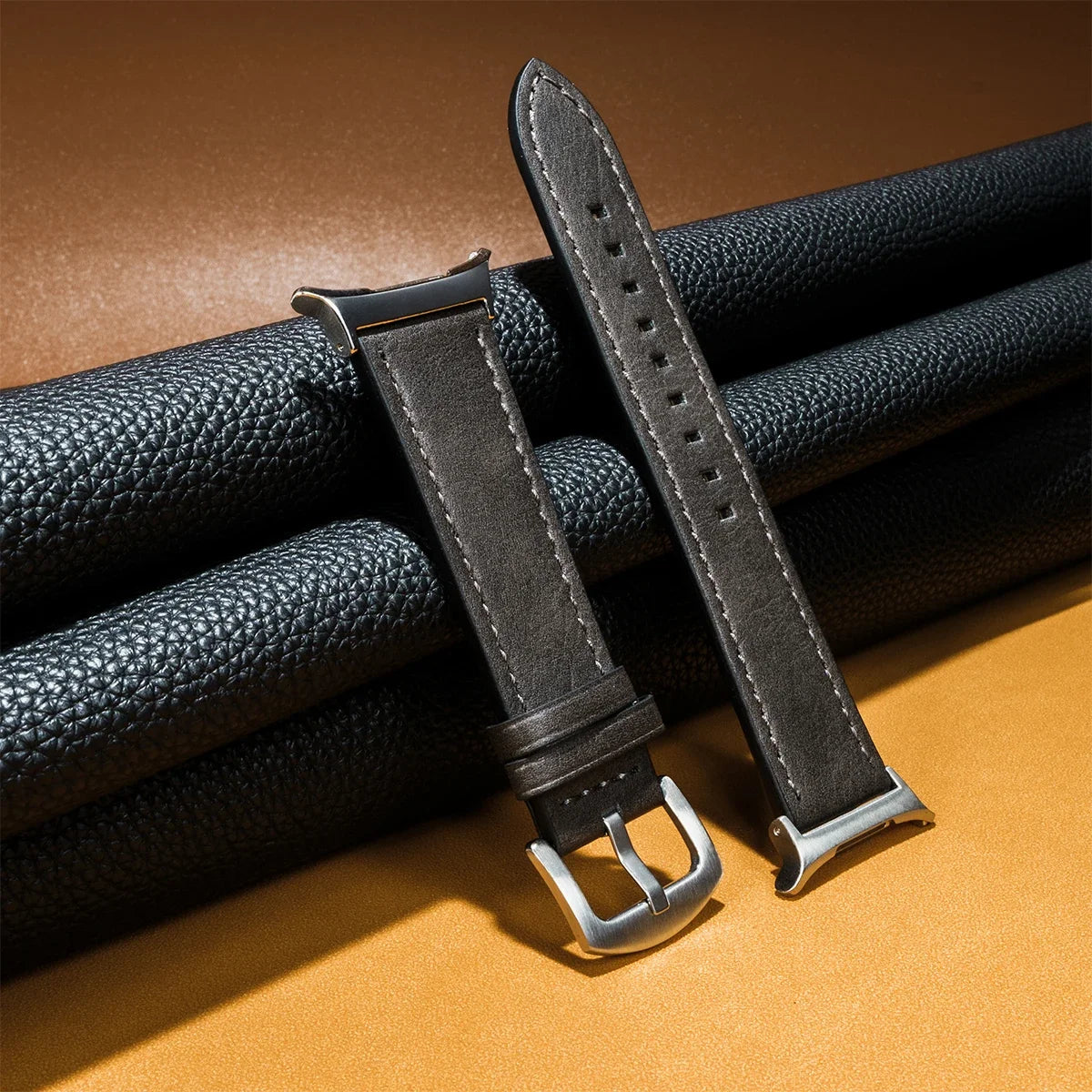 No Gaps Leather Strap for Samsung Galaxy Watch 7 Ultra 47mm Wristband Bracelet for Galaxy Watch 7 Ultra 47mm Quick Business Band