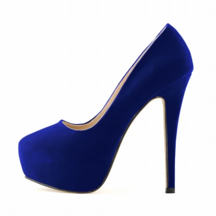 Women Pumps Stilettos Sexy Super High Heels Female Round Toes Platform Thin Heels Shoes