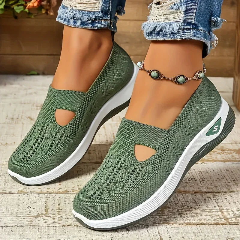 The Premium Orthopedic Women's Slip-On Sneaker – Ultra-Lightweight, Breathable Mesh Construction, and Non-Slip Soft Soles for Ultimate Summer Walking Comfort