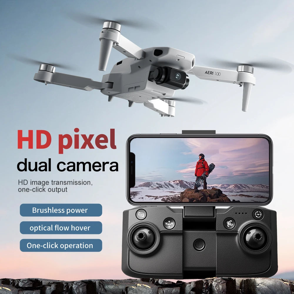 NEW Aeri100 VR Drone 8K 1080P HD Camera 1:1 Scale Aerodynamic Design Remote Control Brushless 360° Obstacle Avoidance Flying Toy
