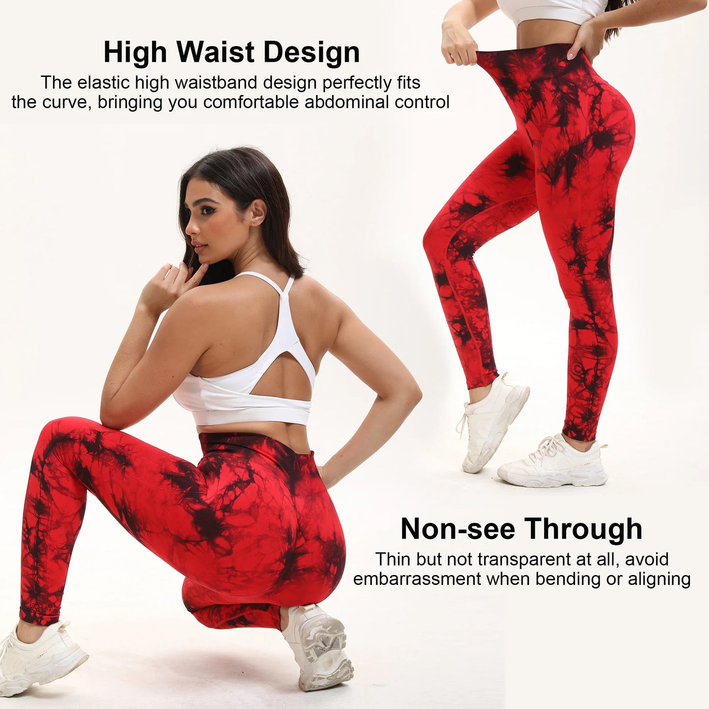 Women’s Seamless Tie-Dye High Waisted Hip Lifting Leggings, Comfortable Fit The Gym or Home