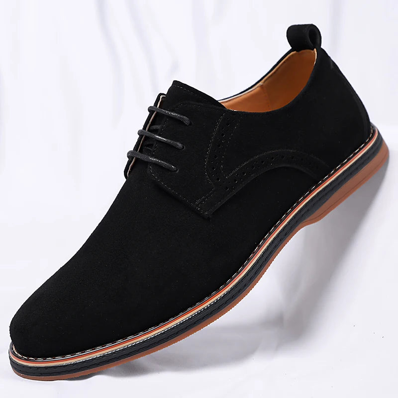 Fashion Mens Brogue Oxford Shoes British Style Leather Formal Dress Footwear Lace Up Sneakers Outdoor Male Business Casual Shoes