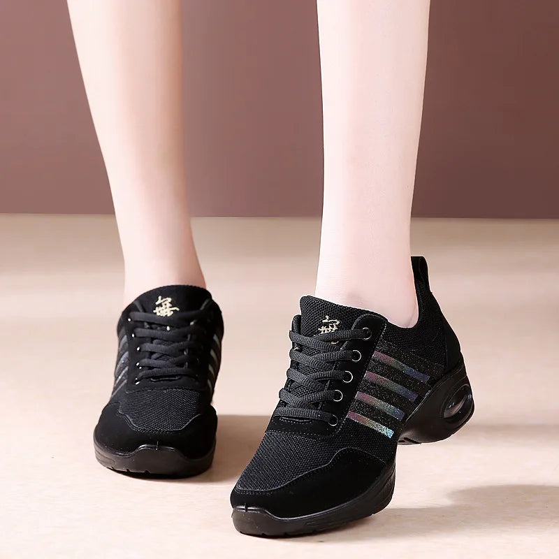 Mesh Women's Sneakers – Ultra-Lightweight, Breathable with a Split-Outsole Design for Jazz, Modern Dance, and Studio Fitness