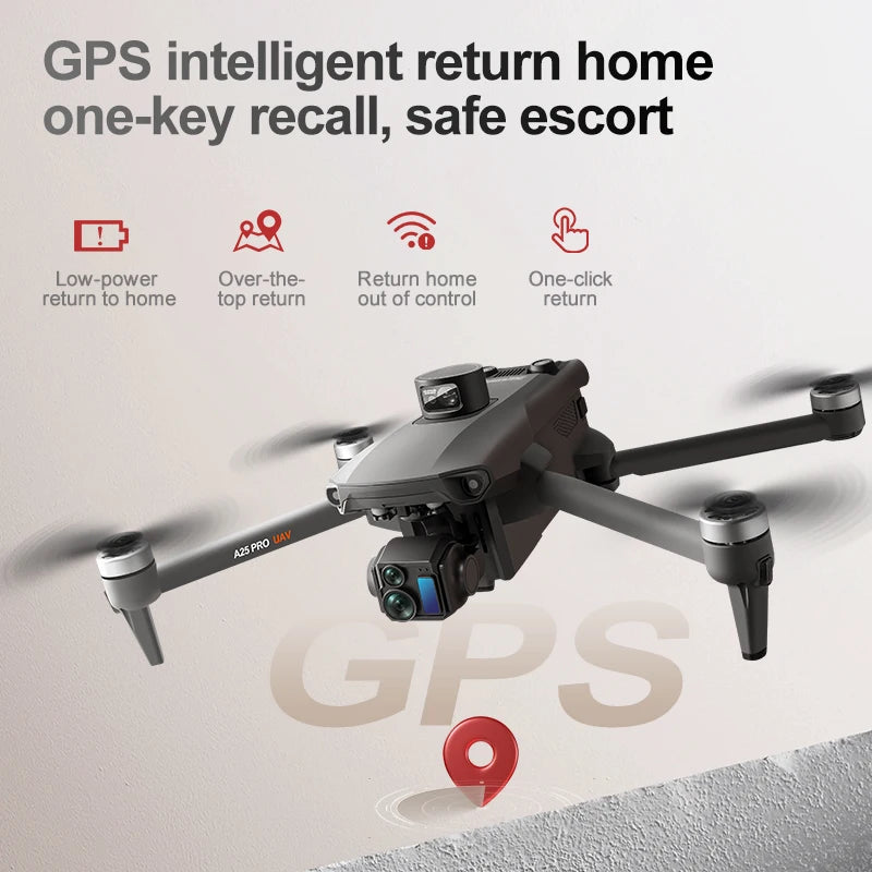 A25 PRO Professional Fishing Airdrop Drone 8K HD Camera 3-Axis Gimbal 10KM Brushless GPS Quadcopter Obstacle Avoidance RC Dron