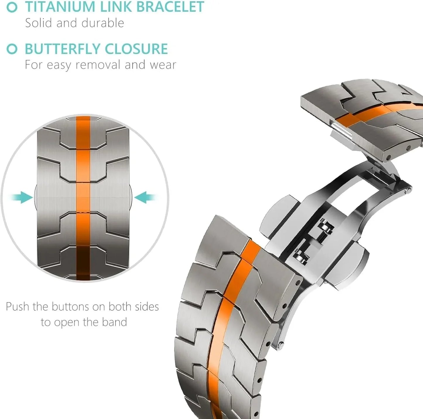 Titanium Band for Samsung Galaxy Watch Ultra 47mm Men Bracelet Luxury Metal Strap for samsung 7 ultra Galaxy Ultra 47MM Correa