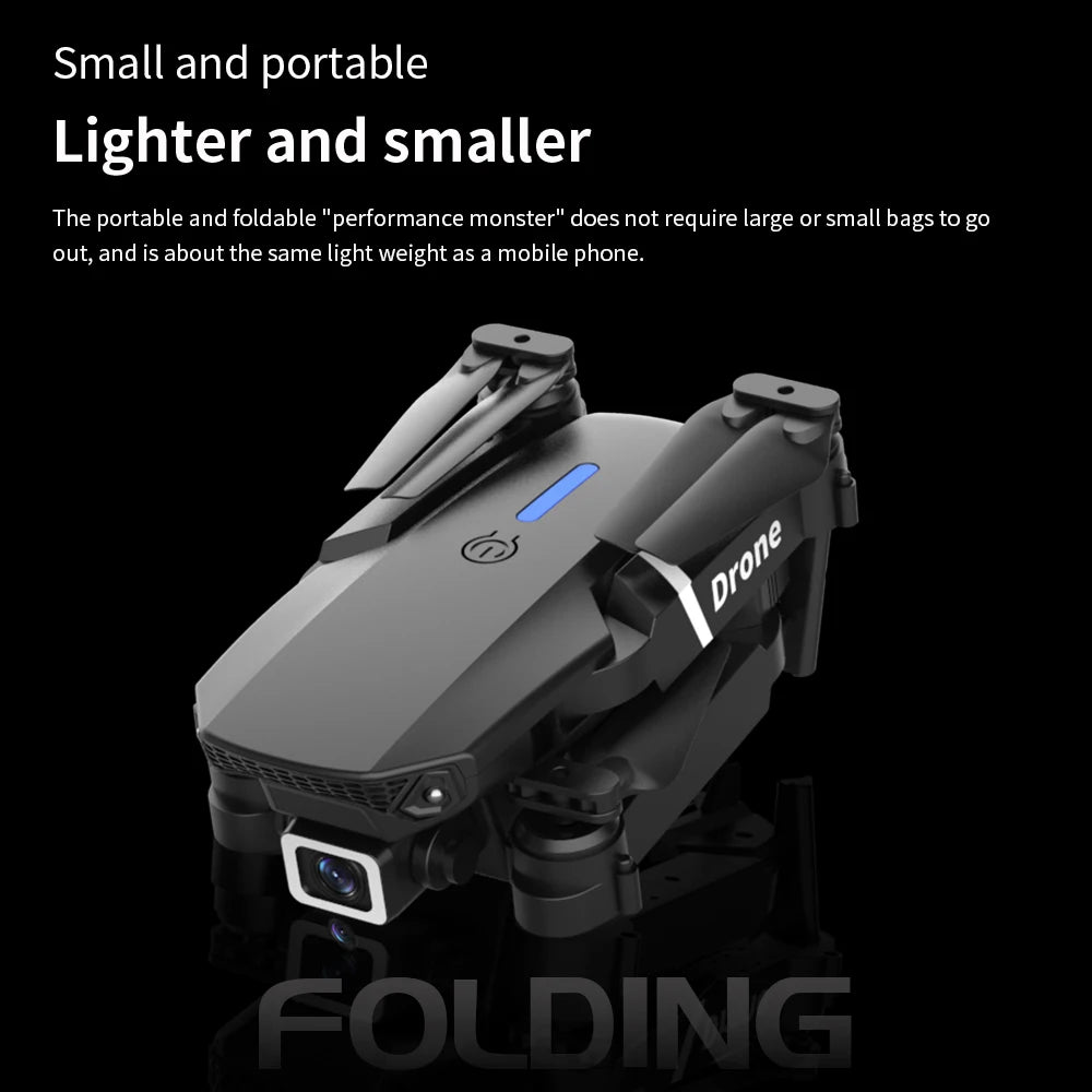 New Drone 2.4G RC Quadcopter Drone 5G FPV WiFi Easy Foldable With Mod Altitude Resistance NO Camera Wide-angle Shooting Boy Toy