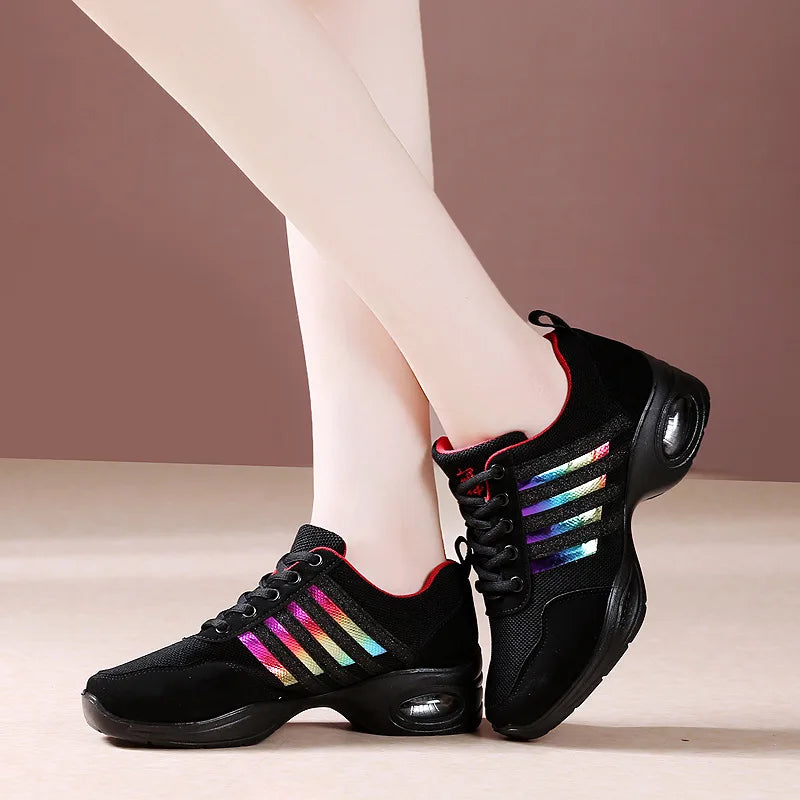 Mesh Women's Sneakers – Ultra-Lightweight, Breathable with a Split-Outsole Design for Jazz, Modern Dance, and Studio Fitness