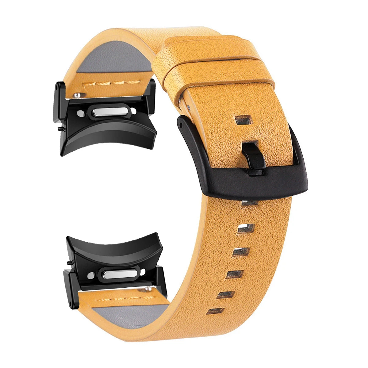 No Gaps Leather Band for Samsuang Galaxy Watch 6 5 4 40 44mm Quick fit Magnetic Buckle Strap for Galaxy Watch6 4 classic 43 47mm