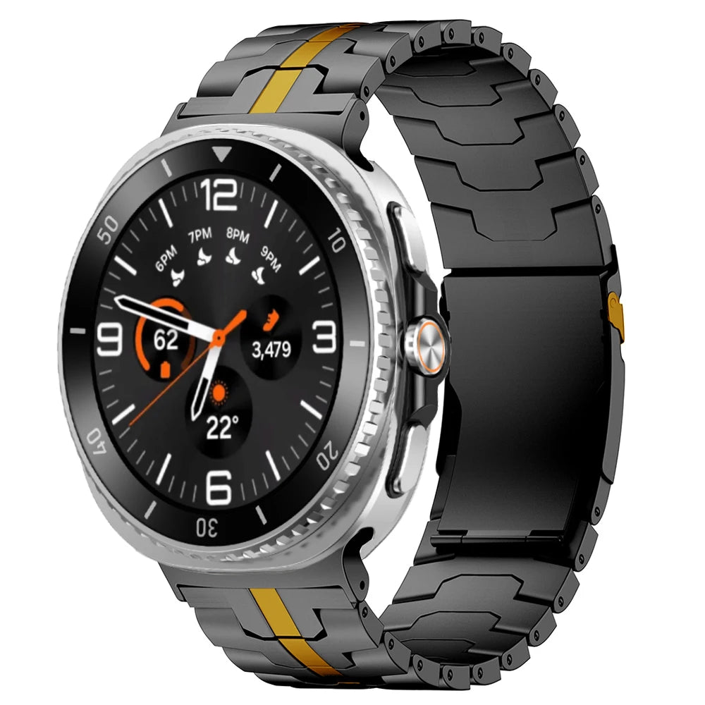 Black Titanium Band for Samsung Galaxy Watch 8 Classic 46mm 8 7 6 5 4 FE 44mm 40mm Bracelet for Galaxy Ultra 2025 Strap Bracelet