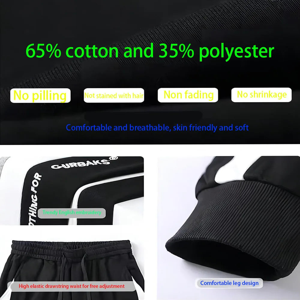 2025 Men's Athletic Trainning Joggers Casual Loose Fit Sweatpants Spring Fall Pants Elastic Waist Drawstring Trousers