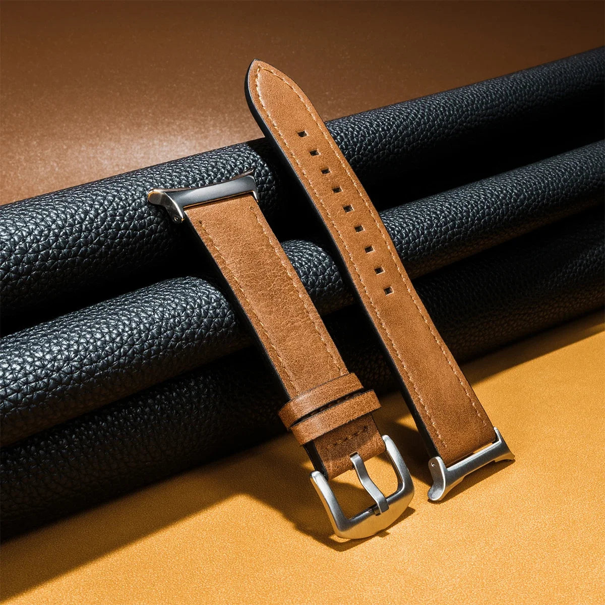 No Gaps Leather Strap for Samsung Galaxy Watch 7 Ultra 47mm Wristband Bracelet for Galaxy Watch 7 Ultra 47mm Quick Business Band