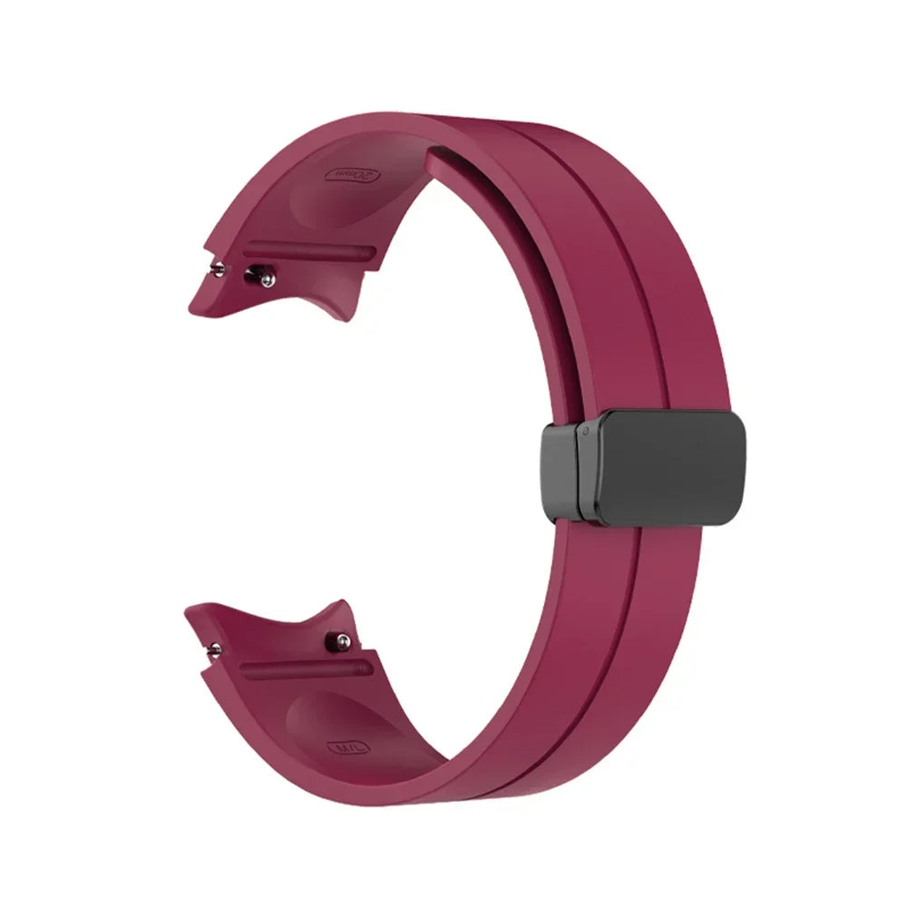 Silicone Magnetic Buckle Strap For Samsung Galaxy Watch 7 FE 5 Pro 40/44mm 45mm Band Watch 6 Classic 43 47mm Sport Watchband